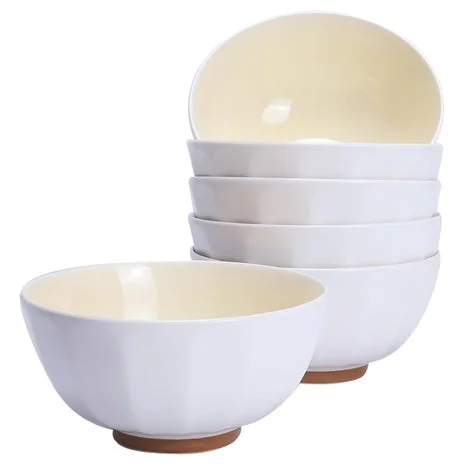 Juego de 6 tazones de porcelana Anveena de 24 oz
