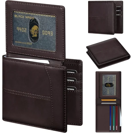 Billetera de Cuero RFID para Hombre con 10 Ranuras